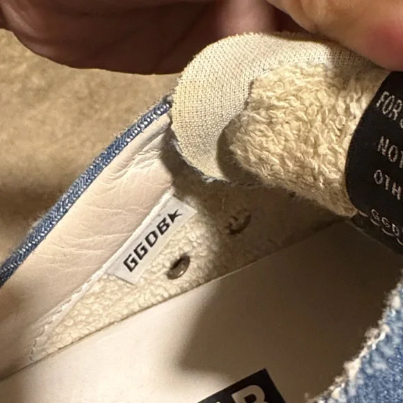 Golden Goose Denim Blue and Light Gray Sneakers